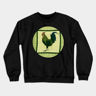 Little Red Rooster Green Crewneck Sweatshirt